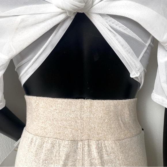 Zella Lotus Lounge Flare Leg Pants Beige Oatmeal Heather Sz XL - Picture 6 of 15